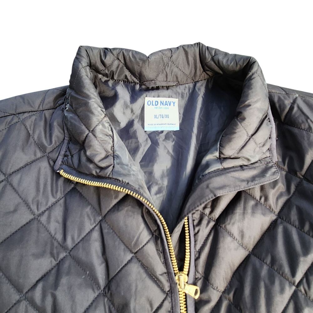 OLD NAVY WOMEN LIGHT PUFFER JACKET COAT BLACK QUILTED CLASSIC CASUAL CAPSULE XL